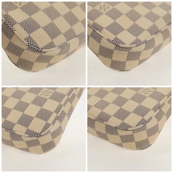 LOUIS VUITTON Damier Azur Pochette Accessoires Pouch N51986 LV Auth 136598M - Picture 14 of 16